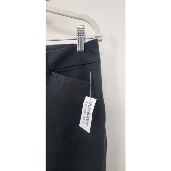 New NWT Old Navy Black High Rise Pixie Straight Slacks Chino Size 14 - Picture 13 of 16